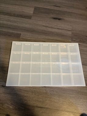 Clear Plastic 28-Compartment Storage Organizer